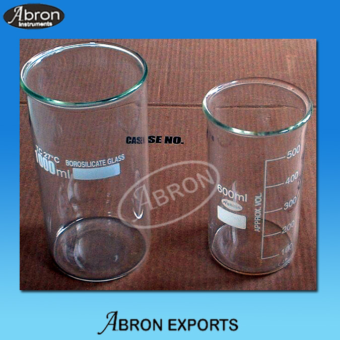 EC-109 Beakers 600ml Borosilicate Glass Pack of 10 Abron